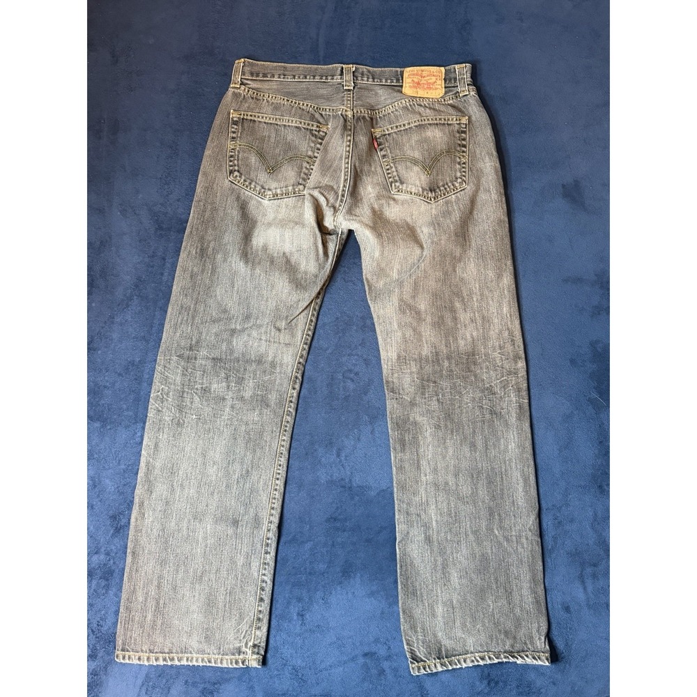 Vtg 90’s Levi’s 501 Button Fly 36x32 Actual 34x30 Black Boot Cut Mexico Made
